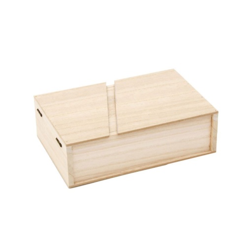 Caixa de Madeira comtabuleiro 20x13x6cm