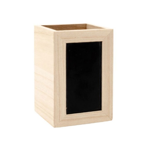 Copo de Madeira com Ardósia 12x8x8cm
