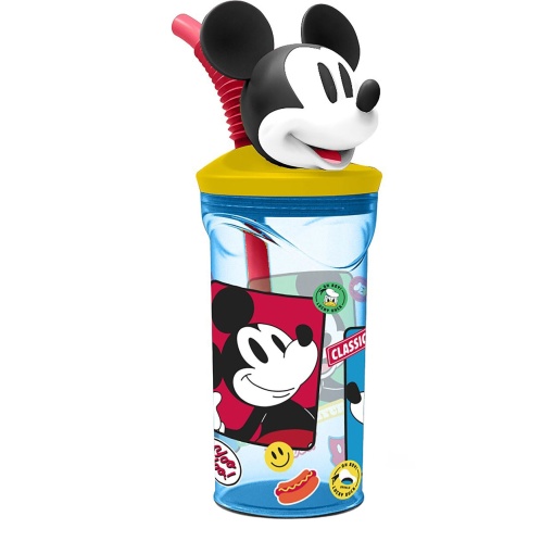 Copo DISNEY Mickey Mouse Together com Tampa 3D e Palhinha 360ml