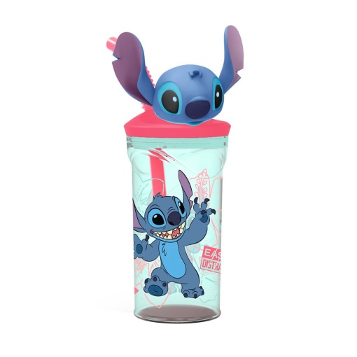 Copo DISNEY Stitch com Tampa 3D e Palhinha 360ml
