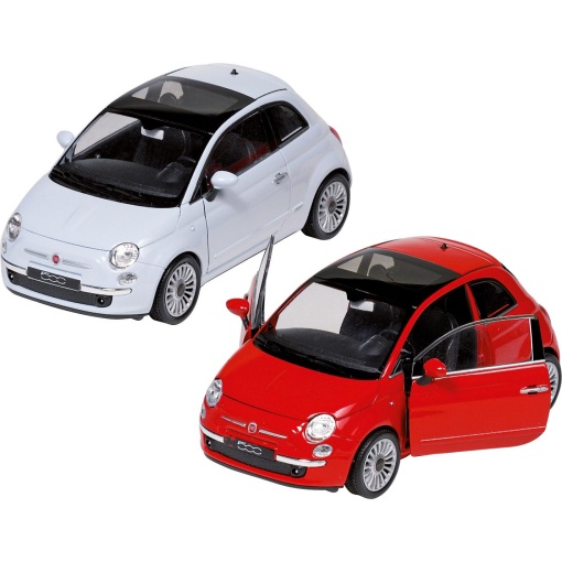 Carro Fiat 500 (2007) Miniatura 1:24 14,8cm Sortido GOKI