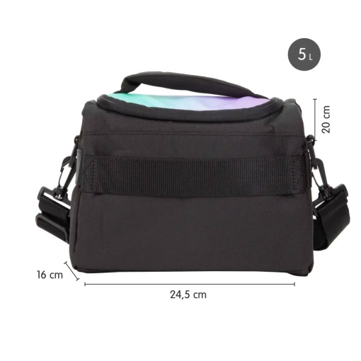 Fiambrera térmica Milan Sunset, negra, 24,5 x 20 x 16 cm, 08808SNK1