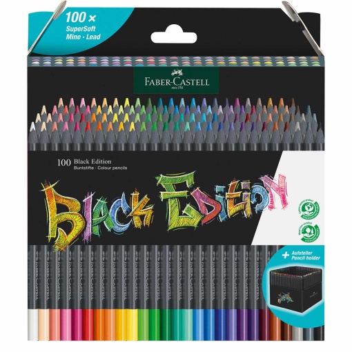 Lápis de Cor FABER-CASTELL Black Edition (100 unidades)