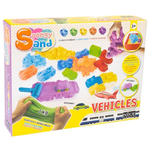 Areia mágica com acessórios veículos NICE SPONGY SAND 5x200g