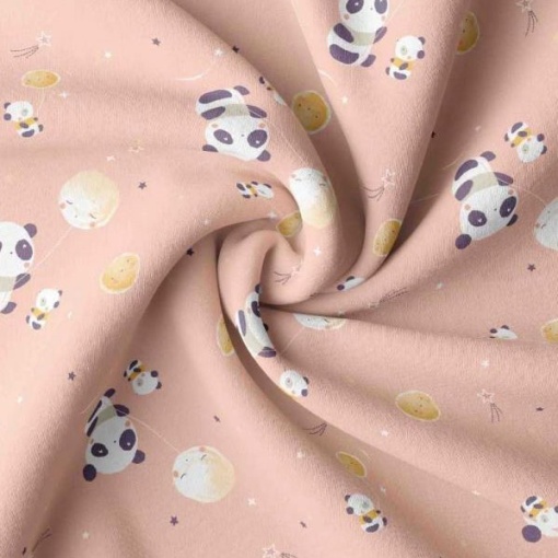 Tecido Pandas Rosa 1x1,50m