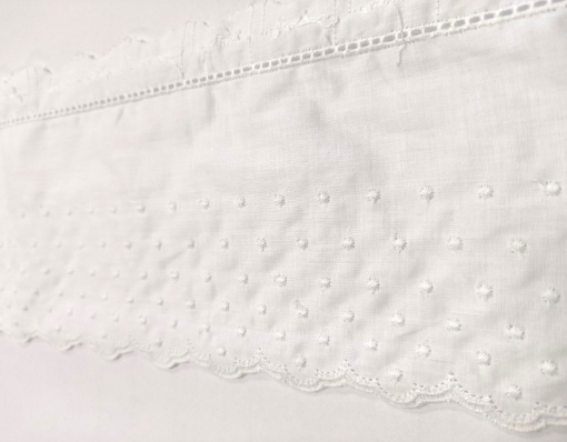 Fita de Tecido Bordado nº 53 100mm Branco (metro)