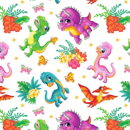 Papel de Embrulho JOL Infantil 70x100cm Dinossauros Bebé