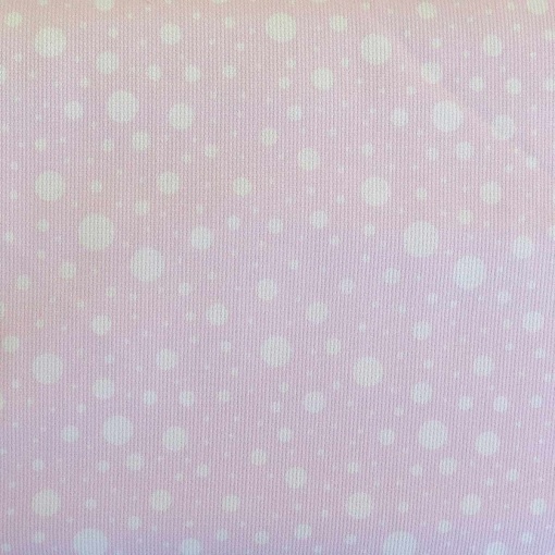 Tecido Piquet Bolas Rosa/Branco 1x1,50m