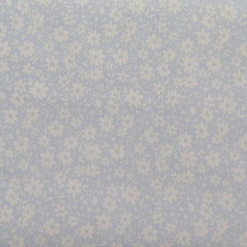 Tecido Piquet Flores Azul /Branco 1x1,50m