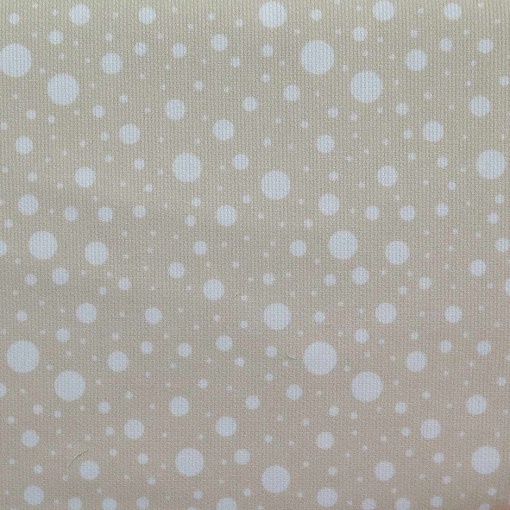 Tecido Piquet Bolas Creme/Branco 1x1,50m