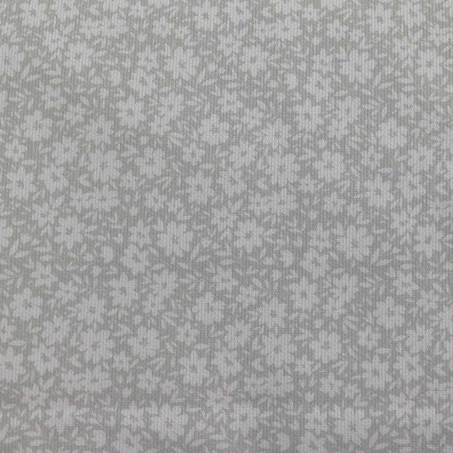 Tecido piquet flores cinza/branco 1x1,50m 2617
