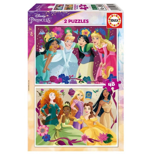 Puzzle EDUCA 2x48 peças DISNEY PRINCESS 19675