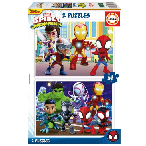 Puzzle EDUCA 2x48 peças MARVEL Spidey And His Amazing Friends