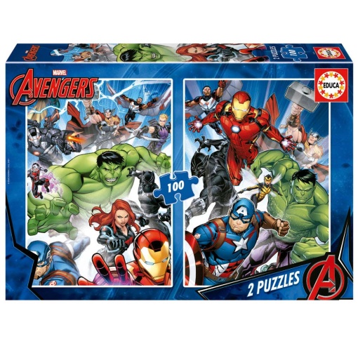 Puzzle EDUCA 2x100 peças MARVEL Avengers 19679