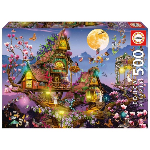 Puzzle EDUCA 500 peças Casa das Fadas
