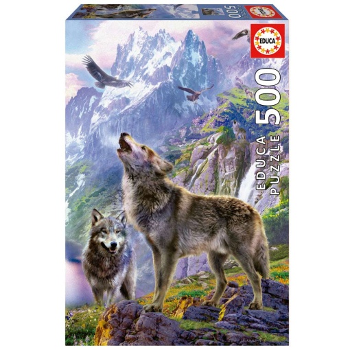 Puzzle EDUCA 500 peças Lobos nas Pedras