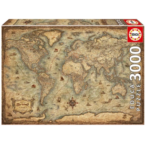 Puzzle EDUCA 3000 peças Mapa Mundo