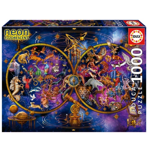 Puzzle EDUCA 1000 peças Constelações Neon