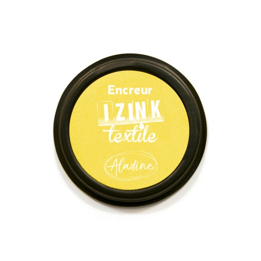 Almofada de Carimbo ALADINE Izink TEXTILE Amarelo 7,5cm 19g