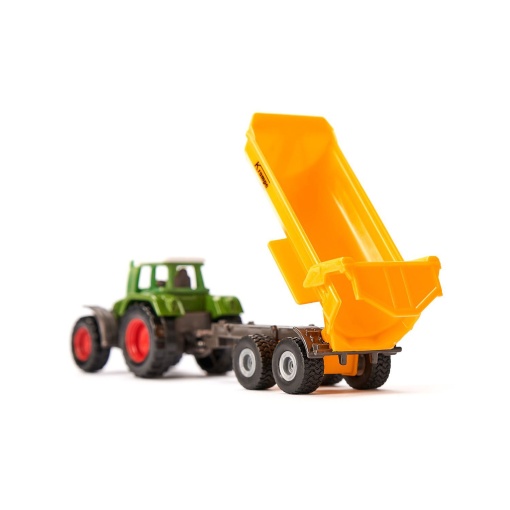 Trator com Reboque Fendt Krampe de Báscula Miniatura 14,7cm SIKU