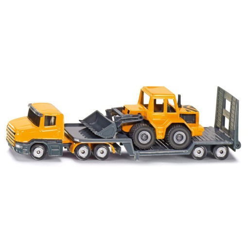 Camião de Transporte de Pesados com Carregadora Frontal Miniatura SIKU