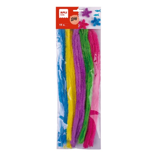 Chenille 15mmx30cm Cores Intensas APLI com 15