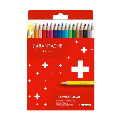 Lápis de Cor Caran D'ache Swisscolor com 18