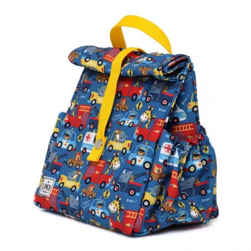 Lancheira Térmica The Lunch Bags Kids Cars 24x21x16cm