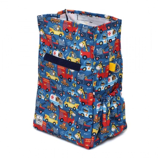 Lancheira Térmica The Lunch Bags Kids Cars 24x21x16cm