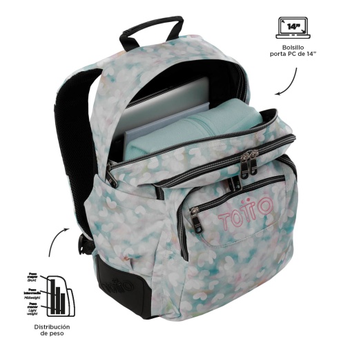 Mochila TOTTO Rayol 4hx 44x33x13,5cm