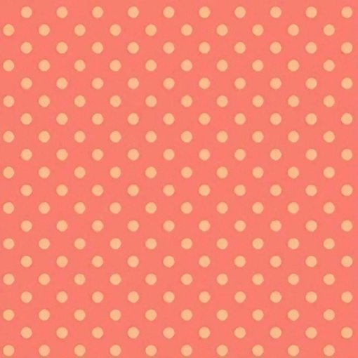Tecido HILOGAR Alphabits Bolinhas Coral/Laranja 1x1,10m