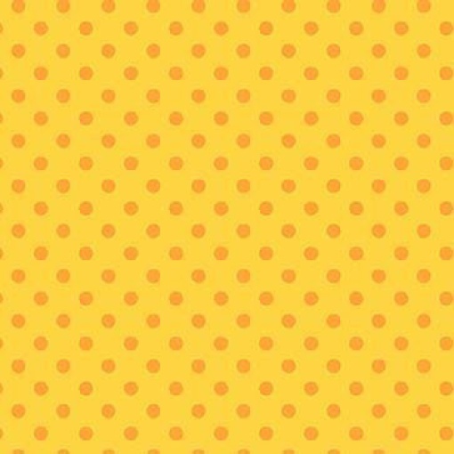 Tecido HILOGAR Alphabits Bolinhas Amarelo/Laranja 1x1,10m