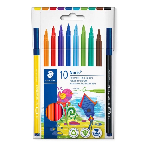 Canetas de Feltro STAEDTLER NORIS Club 326 com 10