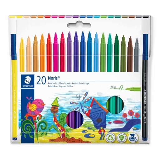 Canetas de Feltro STAEDTLER NORIS Club 326 com 20