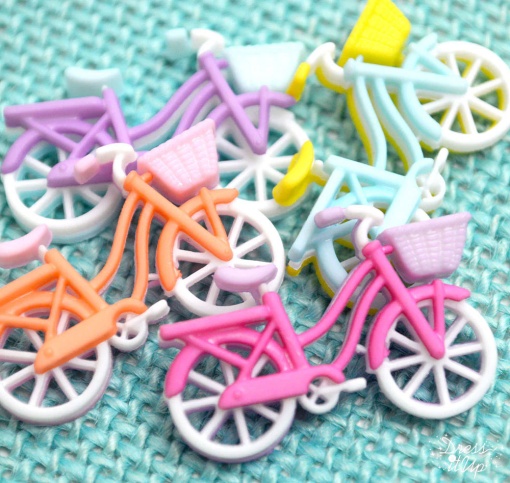 Botões Dress It Up Bike Ride - 4 unidades