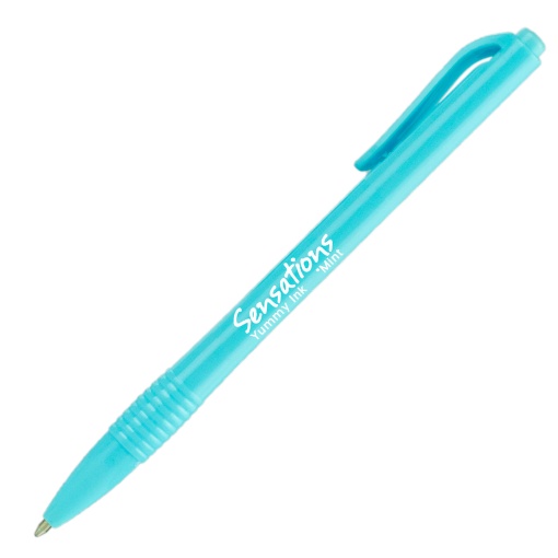 Esferográfica NEWPEN Clic Sensations Perfumada Menta Azul Claro
