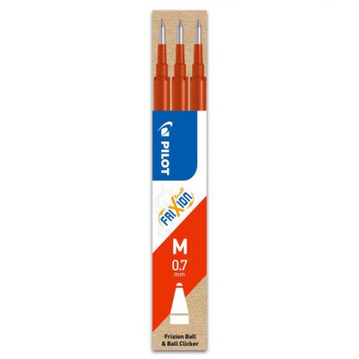 Recarga para Esferográfica Apagável PILOT Frixion Vermelho M com 3