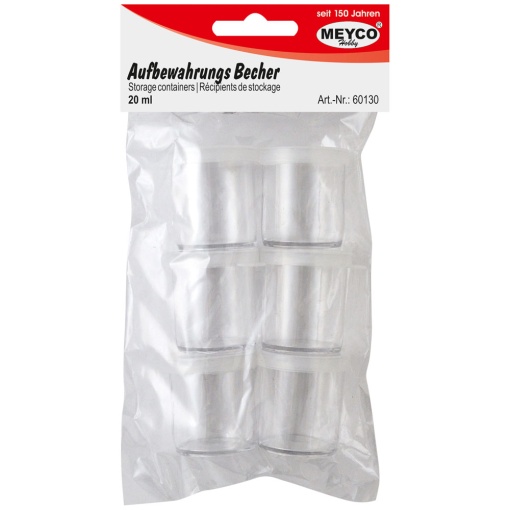 Recipiente com Tampa Plástico 20ml com 6 MEYCO