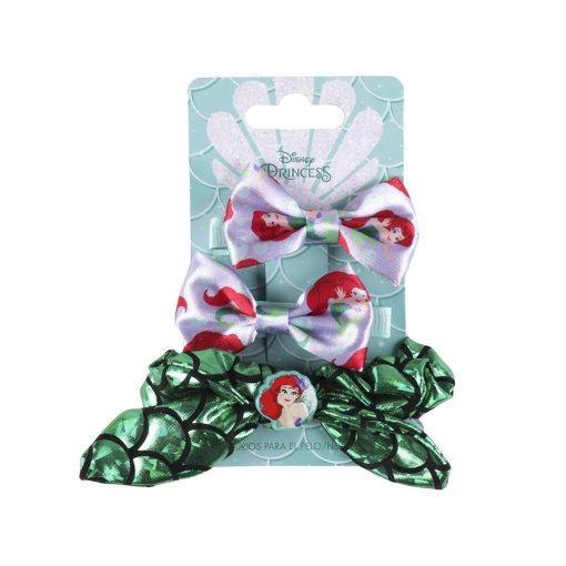 Molas com elástico de cabelo DISNEY PRINCESS Sereia com 3 unidades