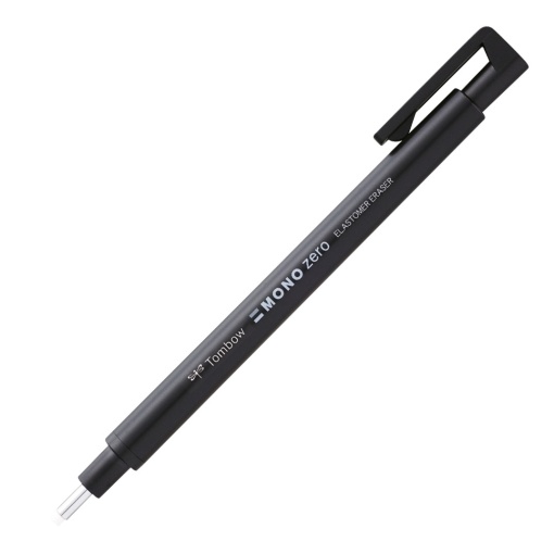 Borracha Tipo Caneta TOMBOW Mono Zero Ponta Redonda 2,3mm Corpo Preto