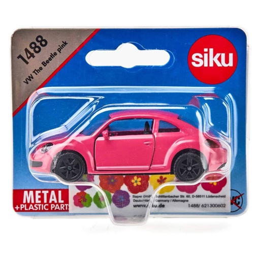 Carro VOLKSWAGEN The Beetle Rosa Miniatura SIKU