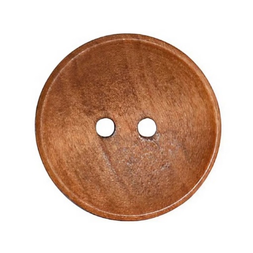 Botão Redondo 18mm Madeira Castanho Escuro COSE