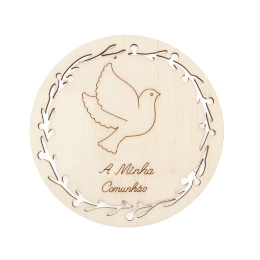 Placa de Madeira A Minha Comunhão 5x0,3cm