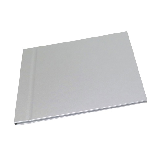 Livro de Honra 18x23,5cm Horizontal 25 folhas Metallic Luxus Prateado SIMPLY