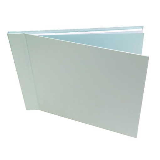Livro de Honra 18x23,5cm Horizontal 25 folhas Metallic Azul Céu SIMPLY