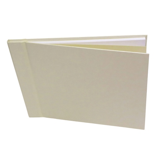 Livro de Honra 18x23,5cm Horizontal 25 folhas Metallic Creme SIMPLY