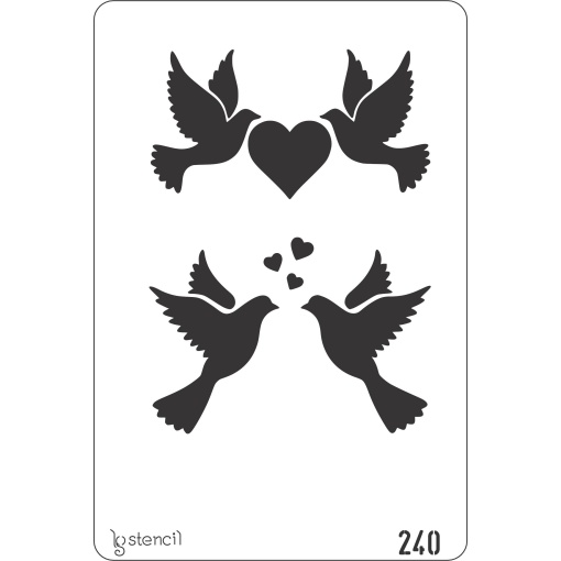 Stencil 20x30cm pombas 440240