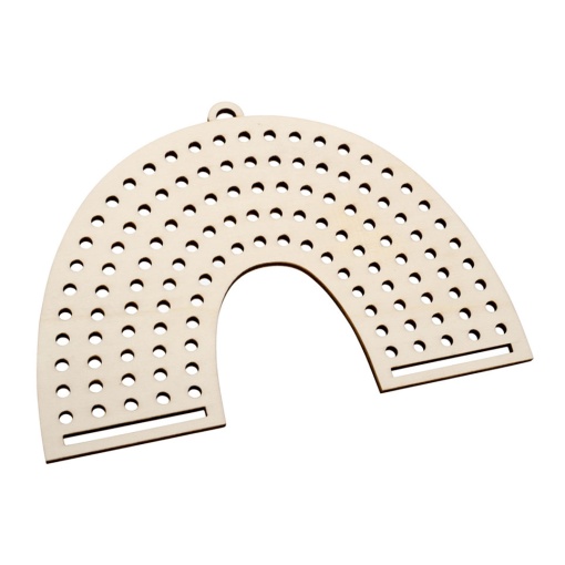 Arco-íris de madeira com furos 25x17,6x0,4cm