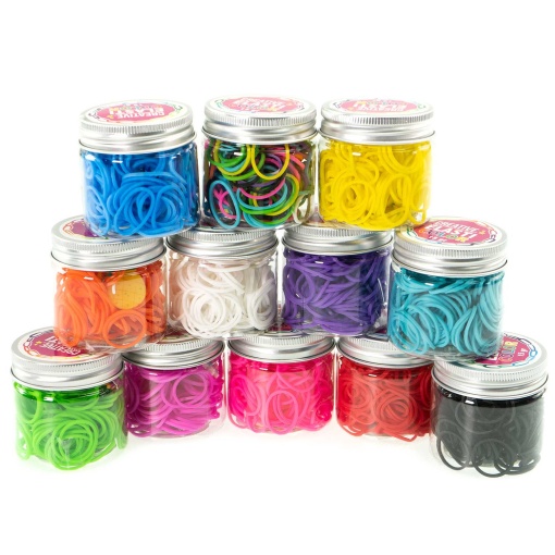 Elasticolor - Frasco com Elásticos Multicor NICE CREATIVE