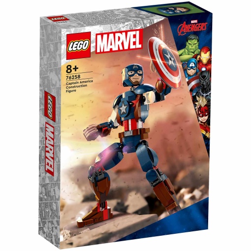 LEGO MARVEL Figura de Construção de Captain America 76258